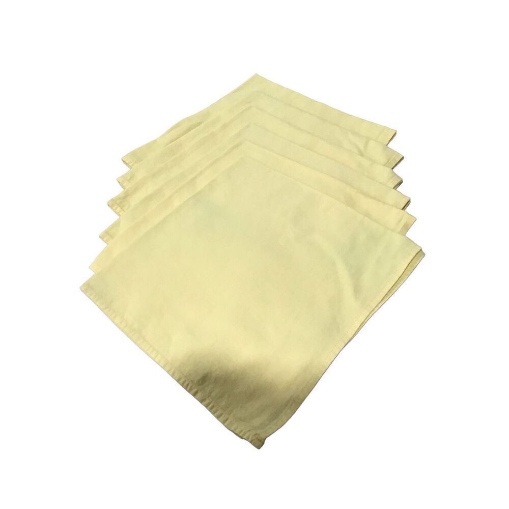 Blossom & Blooms Dinner Napkins, 6, Yellow, Cotton